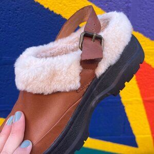 Madewell Tilly Faux Sherling Clog Womens 8.5